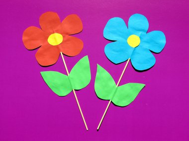 Paper flowers clipart