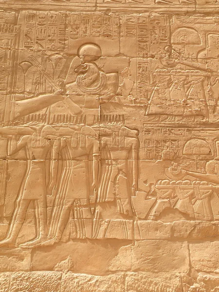 Muro di Tempio di Karnak — Foto Stock