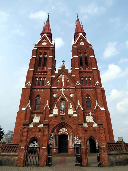 stock image Church in Sveksna, Lithuania