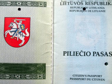 Litvanya pasaportu sayfa