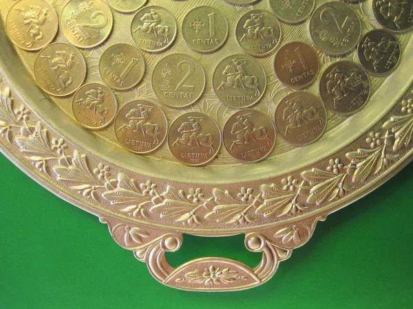Litauiska mynt — Stockfoto