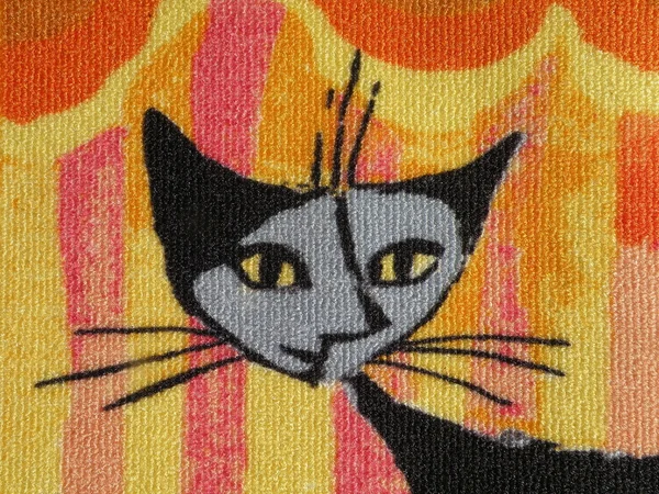 地毯的猫 — 图库照片