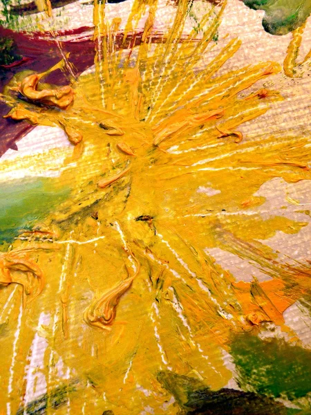 Gele geschilderde abstract — Stockfoto