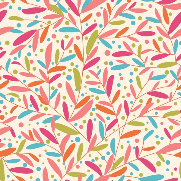 Feuilles colorées motif sans couture — Image vectorielle