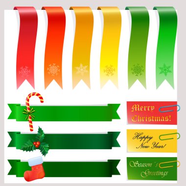 Christmas banners clipart