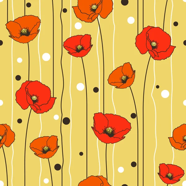 Poppies fond — Image vectorielle