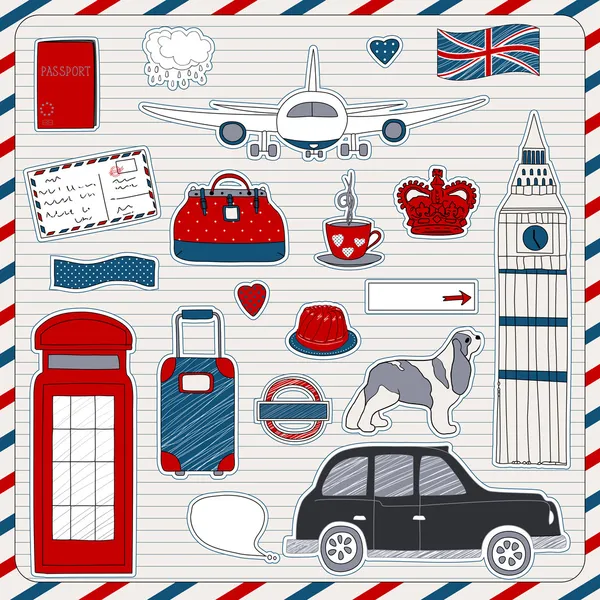 伦敦旅行图标 — 图库矢量图片