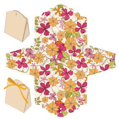 Gift box template clipart