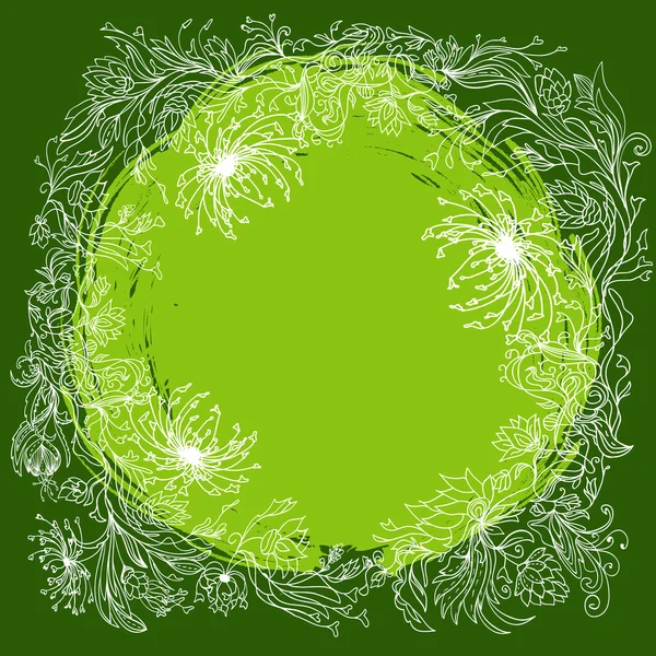 Composition florale ronde — Image vectorielle