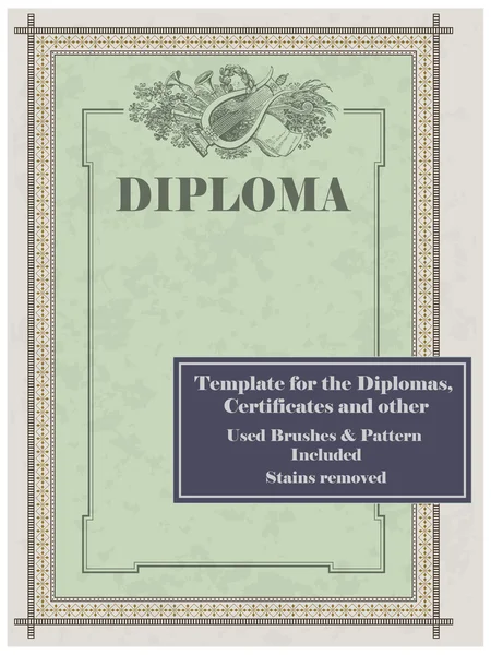 Plantilla de diploma — Archivo Imágenes Vectoriales