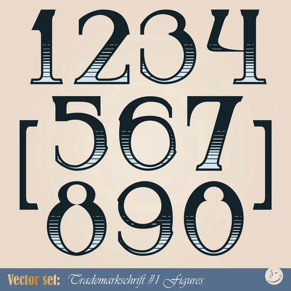 アルファベットの数字 — ストックベクタ