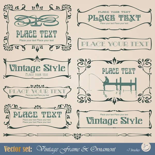 Frame in vintage style — Stock Vector