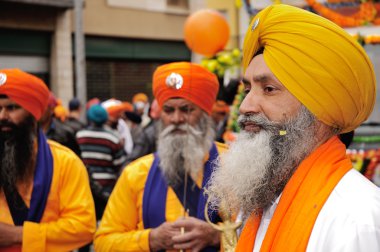 Sikh toegewijden op 2012 baisakhi festival in brescia