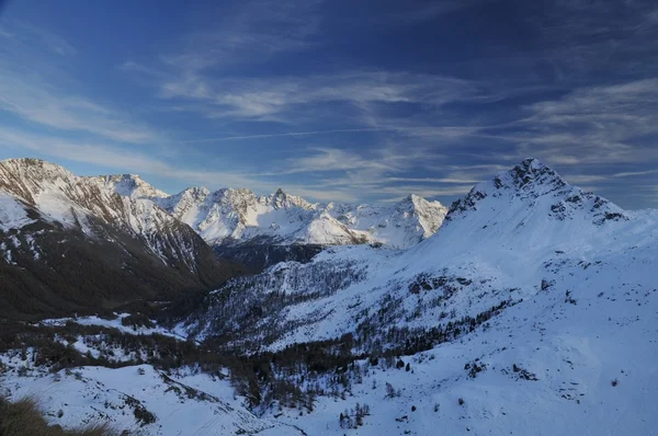 Paisagem alta montanha de Passo Bernina — Fotografia de Stock