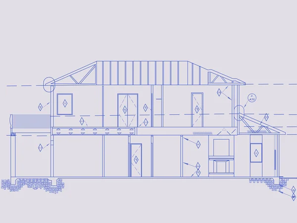 Plans de maison vecteur — Image vectorielle