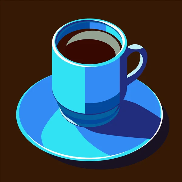 Coffecup azul — Vector de stock