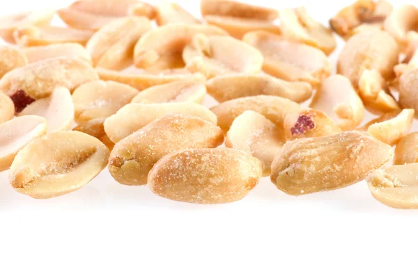 Close up of fried salted peanuts — Stock Photo, Image