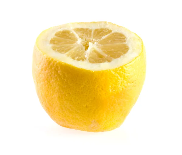 A fele az érett citrom. Stock Fotó