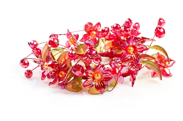Blumen aus rotem Glas — Stockfoto