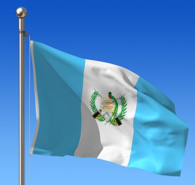 guatemala bayrağı mavi gökyüzü