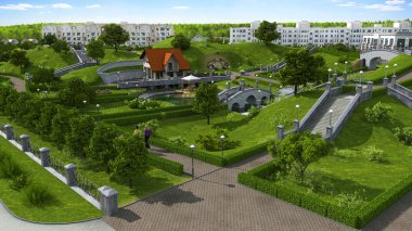 Beautiful park area. clipart