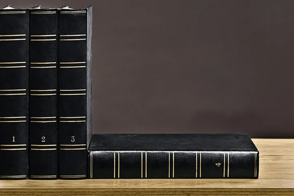 stock image Old Books on Bookshelf