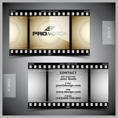 Vector set of creative business cards (film) clipart