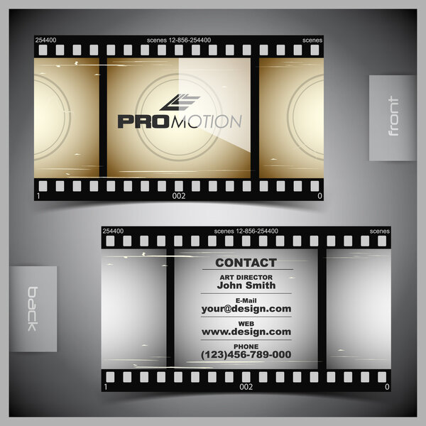 Vector set of creative business cards (film)