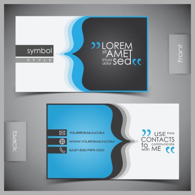 Vector set of creative business cards clipart