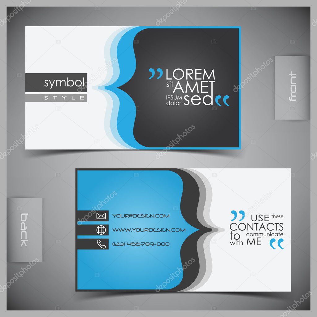 Vector set of creative business cards