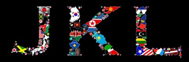 Alphabet Countries of JKL clipart