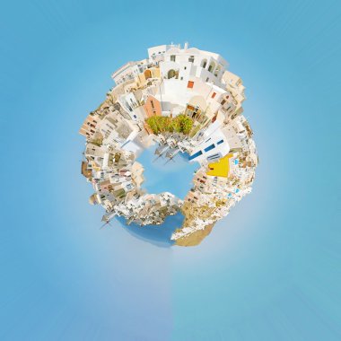 Oia Panorama planet clipart