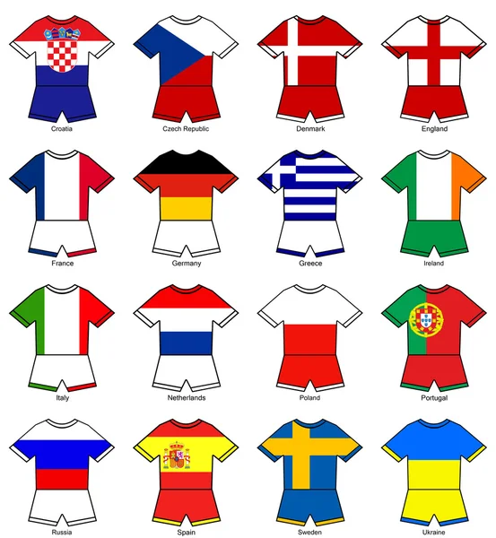 Euro 2012 european championship flag strips — Stock Photo, Image