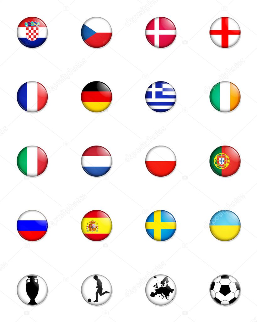 Euro 2012 european championship button badges