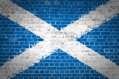 Brick Wall Scotland Saltire clipart