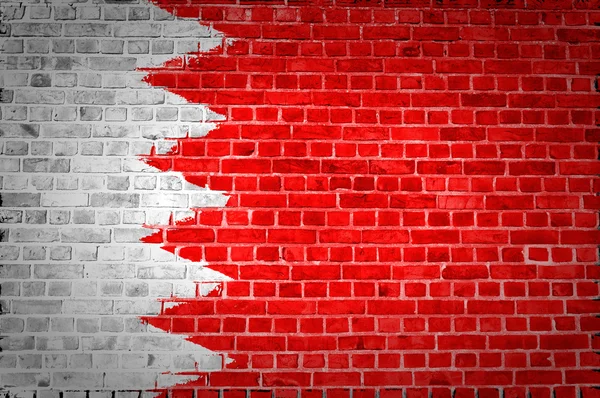Parede de tijolo Bandeira do Bahrein — Fotografia de Stock