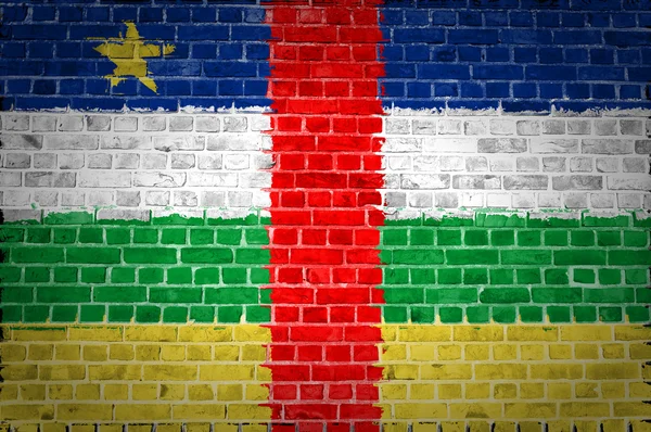 Bakstenen muur Centraal-Afrikaanse Republiek — Stockfoto