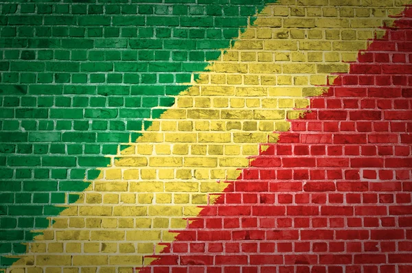 Ceglany mur Kongo brazzaville — Zdjęcie stockowe