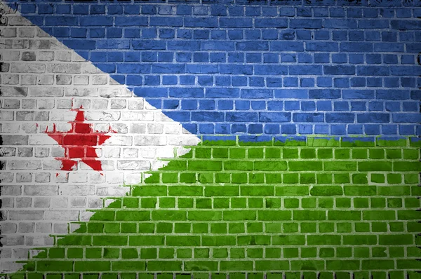 Ziegelmauer Dschibuti — Stockfoto