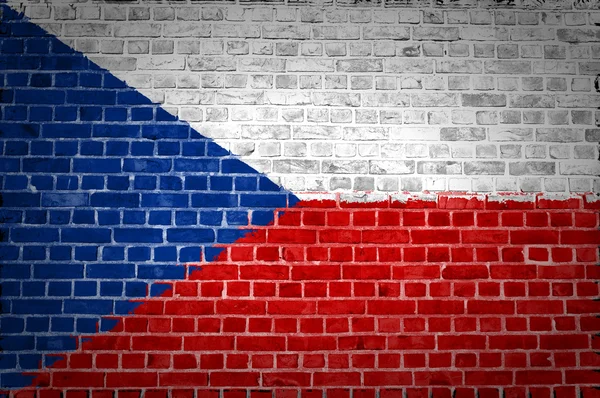 Ziegelmauer Tschechische Republik — Stockfoto