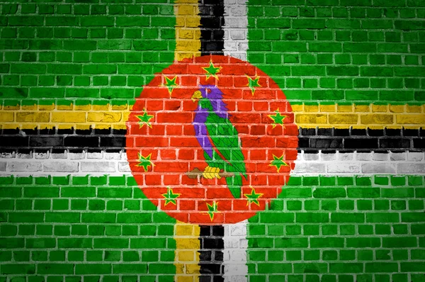 Cihlová zeď Dominika — Stock fotografie