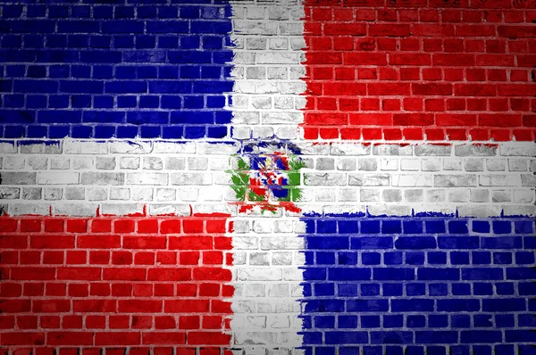 Cihlová zeď Dominikánská republika — Stock fotografie