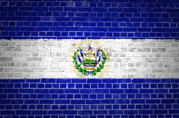 Cihlová zeď el salvador — Stock fotografie