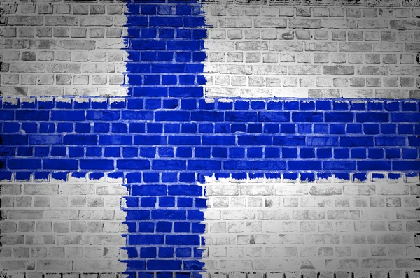 Cihlová zeď Finsko — Stock fotografie