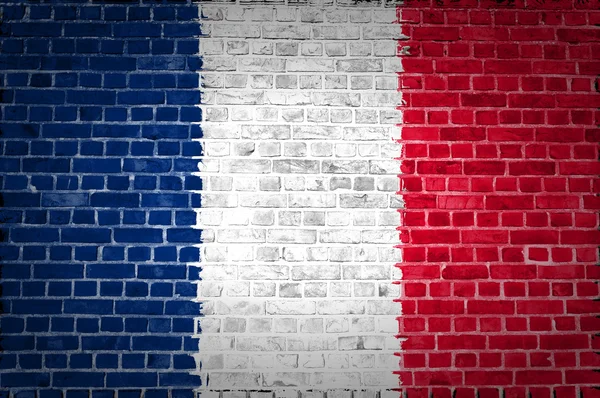 Ziegelmauer Frankreich — Stockfoto