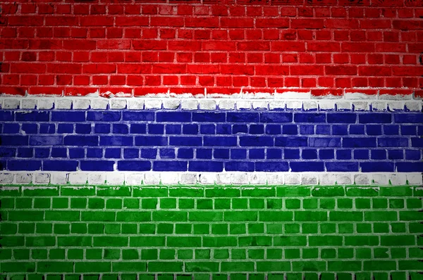 Ziegelmauer-Gambia — Stockfoto
