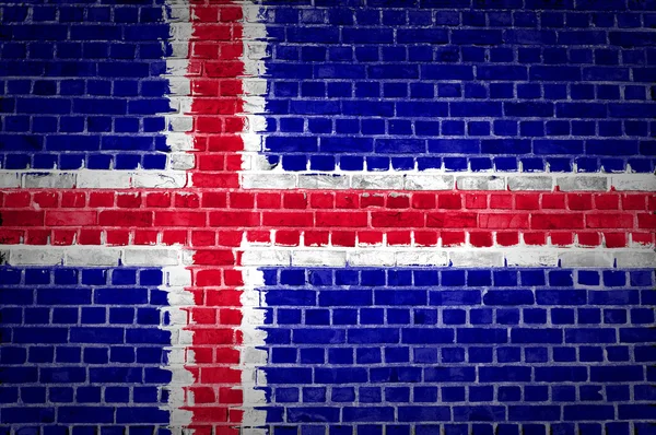 Цегляна стіна Ісландії — стокове фото