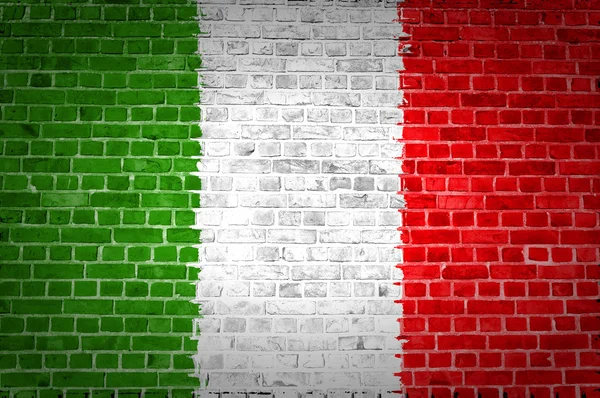 Cihlová zeď Itálie — Stock fotografie