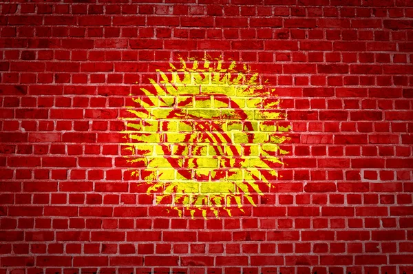 Mur de briques Kirghizistan — Photo