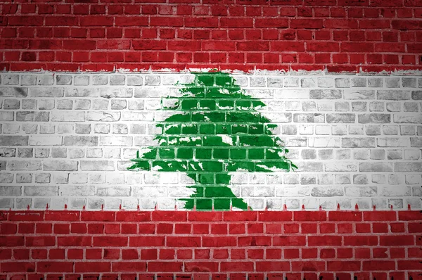 Parede de tijolo Líbano — Fotografia de Stock
